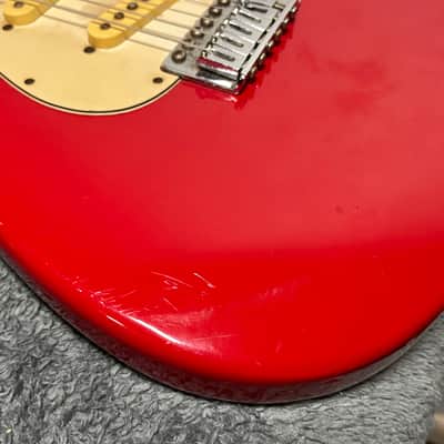 Vintage Epiphone S-210 HSS RH Strat Style Electric Guitar Made In Korea MIK Red image 17