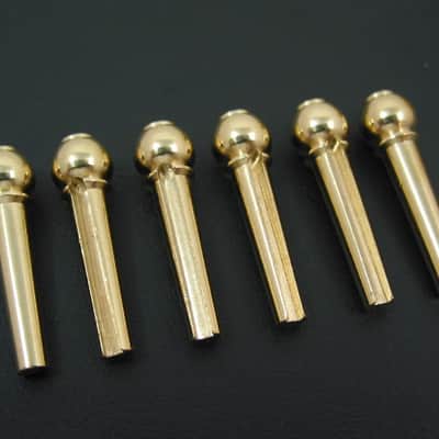 NIB-6 Acoustic Guitar Bridge Pins Brass – Solid Copper Bridge Pins with Puller Tool image 2