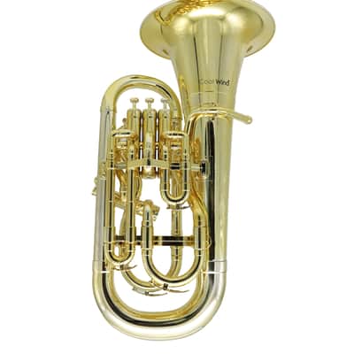 Coolwind CEU-200G gold color ABS plastic Euphonium, super light weight,Bb, 3+1 piston, with bag,mouthpiece image 1