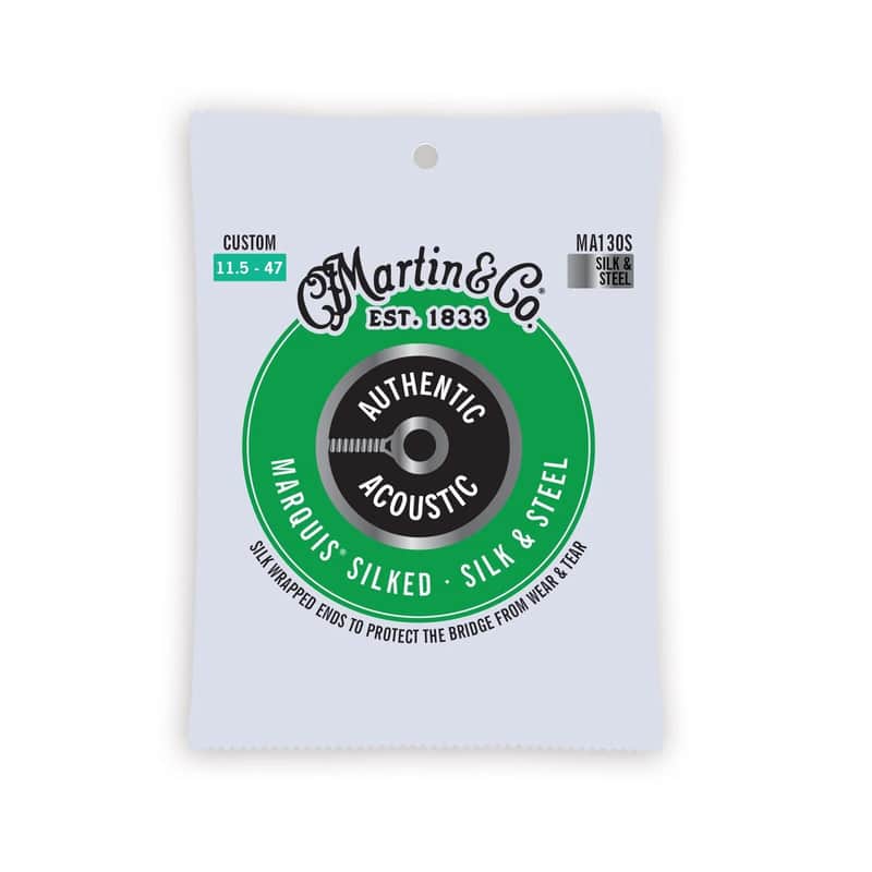 Martin MA130S Authentic Acoustic Marquis Silk and Steel Custom Acoustic Guitar Strings. 11.5-47 image 1