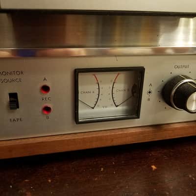 TEAC RESTORED A-1200U 3-head R2R 2-track 1/4" stereo 7" reel to reel recorder tape deck player 1970s - stained wood and stainless steel image 10