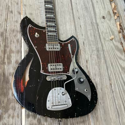 Novo Miris J 2024 Lollar 24.75 Scale Stainless Steel Jumbo Frets Bull Black over 64 burst ebony image 1