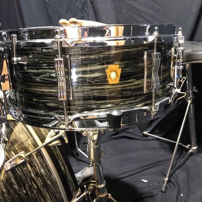 1963 Original Ludwig Black Oyster Pearl Drum Set, Signed Ringo-Beatle Spec Snare! Stage Played Sticks! Complete! Best Ringo Set Ever? image 9