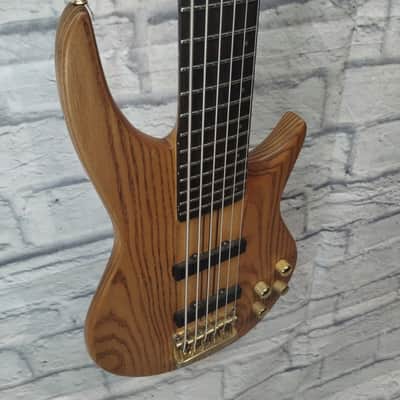 Custom Made Through Neck 6 String Bass Guitar image 5