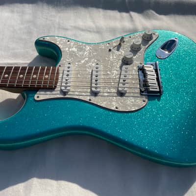 Fender Stratocaster Mars Music Limited Edition 2001 Aqua Green Sparkle image 5