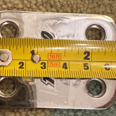 Teisco Neck plate [42mm & 27mm/center of holes] Made in Japan 60s-80s - Chrome image 4