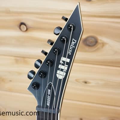 ESP LTD MH-1000 Baritone Left Handed - Black Satin image 13