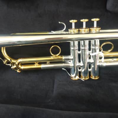 New Carol Brass CTR-5000L-GST-Bb-SRL Mariachi Model Bb Trumpet - Silver Plate/Gold Lacquer with Case image 4