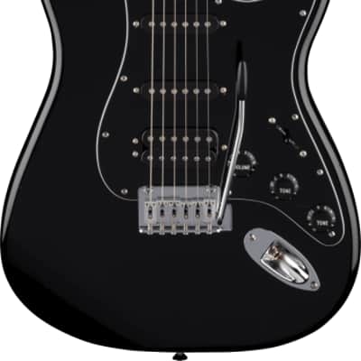 Fender Standard Stratocaster HSS Laurel Fingerboard Black Pickguard Black image 2
