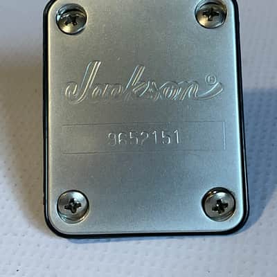 2000's Made in Japan Jackson DK3 Dinky Guitar Factory Brushed Chrome Neckplate & Screws image 1