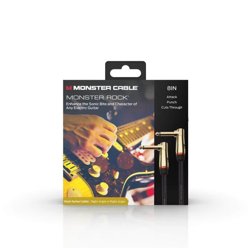 Monster Rock 8 in/0.2m - angled 1/4” plugs (600536) - Black image 1