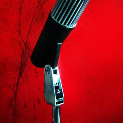 Vintage 1960's Olson M-219 dynamic cardioid microphone Dual Z w stand prop repair Calrad Shield Lafayette image 2