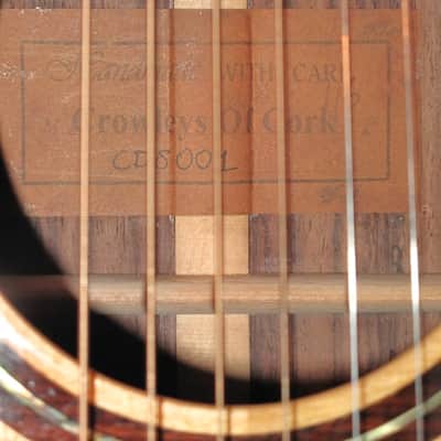 Crowley's of Cork CD01 Irish Handmade all solid acoustic guitar 2015 Natural finish. image 7