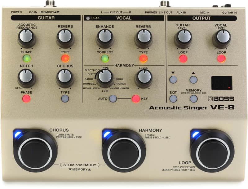 Boss VE-8 Acoustic Singer Effects Processor Pedal image 1