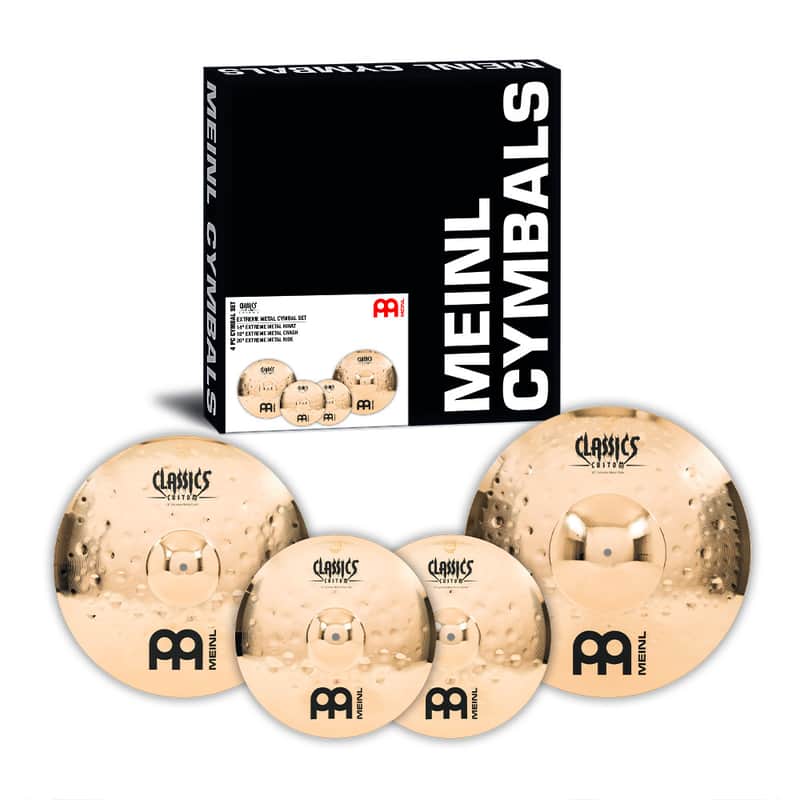 Meinl Cymbals CC-EM480 Classics Custom Extreme Metal Cymbal Set - 14" Hihat, 18" Crash, 20" Ride image 1
