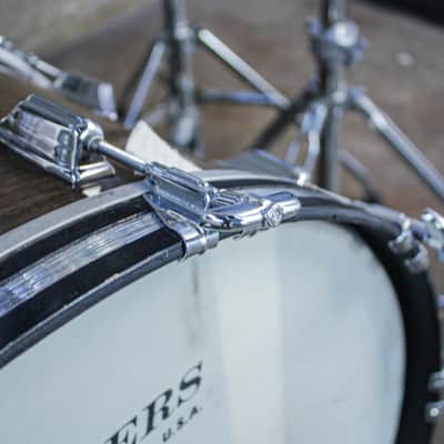 Rogers Londoner V Drum Kit – 1977 Big R Era – New Mahogany – Complete Memriloc Hardware image 20