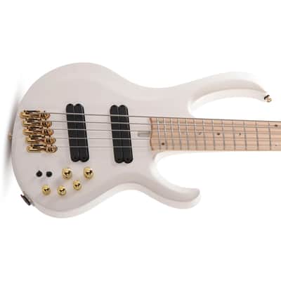Ibanez BTB605MLM-PWM Bass Workshop 5-String Multi-Scale Bass - Pearl White Matte image 4