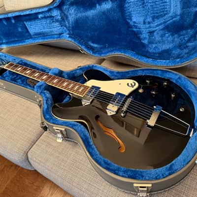 Epiphone Casino Peerless Korea Reissue 2001 Ebony Black with USA Case and Klusons image 21