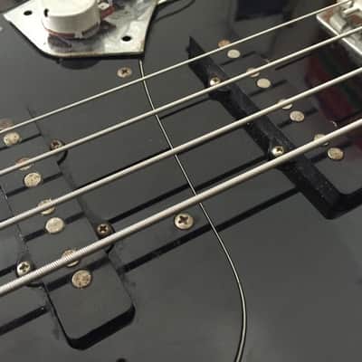 Fender Japan Jazz Bass Silver Series Black Electric Bass Guitar Rare Original Maple Rosewood Neck image 8