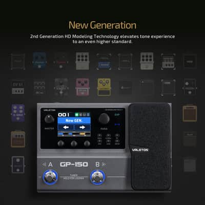 Valeton GP-150 Multi-Effects Processor - 200+ HD Modeling Effects, IR Loading & NAM Support, 180s Looper, Drum Machine, BT 5.0 & USB Audio Interface, Battery-Powered for Guitarists image 3