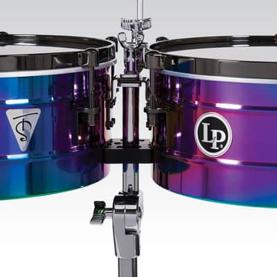Latin Percussion LP257-TS Tony Succar 14"/15" Signature Timbales - Rainbow / Black Nickel (LP257-TS) image 4