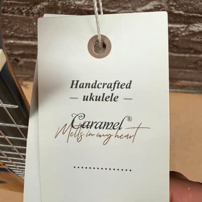 Caramel "Melts in my Heart" Acoustic-Electric Handcrafted Zebrawood Ukulele (Used - Good Condition) image 12
