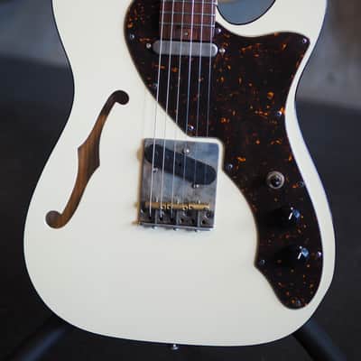 Tonfuchs Guitars Lovecaster Thinline, Kloppmann/Resident Edit, 2018, NEW! 2018 vintage white image 2