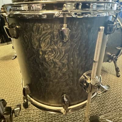 Mapex Saturn V Exotic 4pc Drum Set 12/14/16/22 - Flat Black Maple Burl image 11