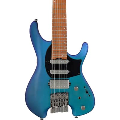 Ibanez Quest Standard Q547-BMM 7-String Headless Solid Body Electric Guitar, Right-Handed, Blue Chameleon Metallic Matte image 1