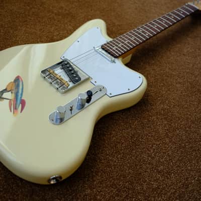 Warmoth Jazzcaster Telemaster Offset Telecaster Olympic White Fender Vintage 64 pickups Pau Ferro image 3