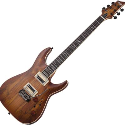 Schecter C-1 Exotic Spalted Maple Electric Guitar - Satin Natural Vintage Burst (3338) image 13