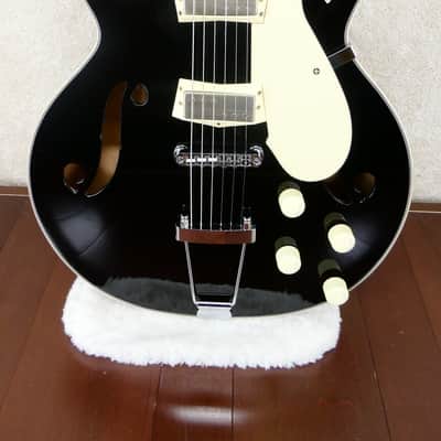 Silvertone 1446 1960s - Black #M25111129 NEW With Trapeze Tailpiece image 2