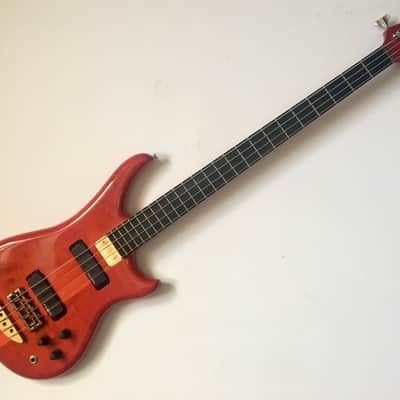 Alembic Essence 4-String 1991 Flame Maple / Trans Red image 2