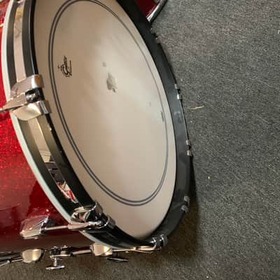 Gretsch Broadkaster Usa 2022 - Red glitter sparkle excellent cond drum set 4 Pc 22 13 14 16 USA image 6