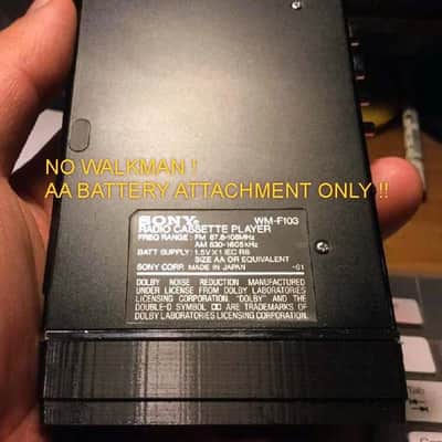 Sony Walkman AA Battery Attachment, Rare Handmade, Working ! image 12