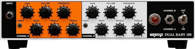 Orange Dual Baby 100 Guitar Head, 100W, Orange/Black image 1