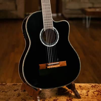 Ortega RCE145BK Family Series Pro Solid Spruce Top Mahogany Neck Cutaway Nylon 6-String Classical Acoustic-Electric Guitar w/Gig Bag image 13