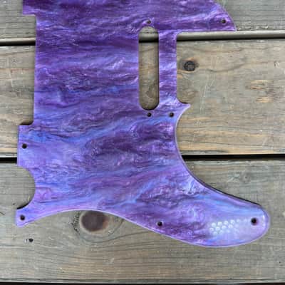 Real Life Relics Telecaster® Pickguard 8 Hole Purple Swirl 1 Ply    [PGZ3] image 2
