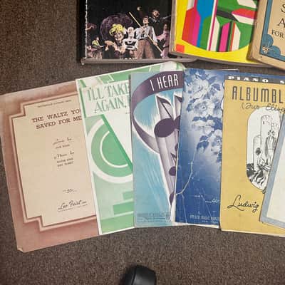 Lot of 11 Vintage Piano Books including Annie, Broadway, Waltz, & More!! image 2