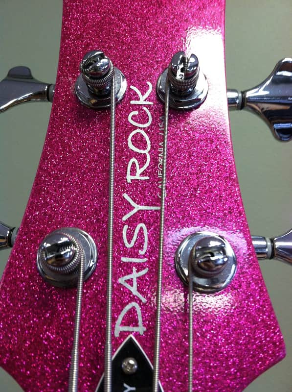 Daisy Rock Rock Candy pink sparkle 4 string bass guitar | Reverb