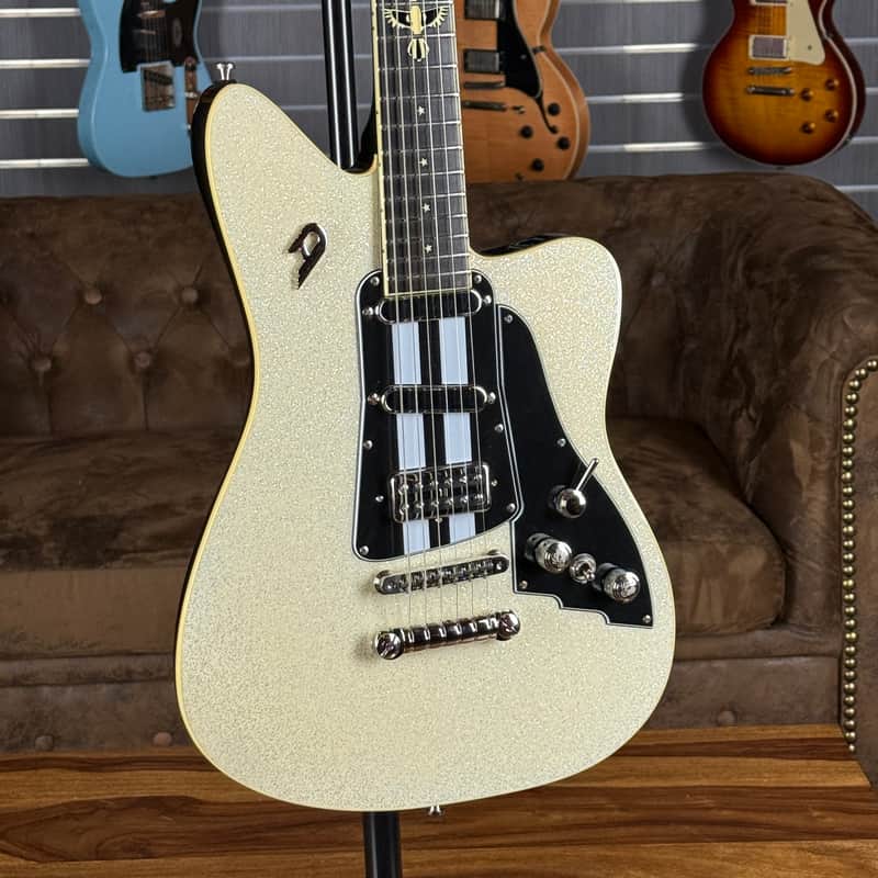 Duesenberg Alliance Dave Baksh Paloma White Sparkle - incl. Case - NEW image 1