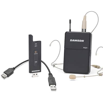 Samson SWXPD2BLM8 Lavalier USB Digital Wireless System with Lavalier Microphone and USB Stick Receiver, Works with Computers and Samson Expedition Portable PA Systems image 3