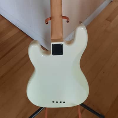 Lado 'The Hawk' 1980s Aged Olympic White Bass Guitar image 5