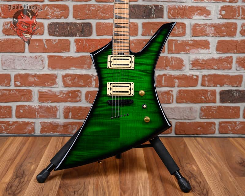 Jackson Usa Custom Shop KE-2H TOM Roasted Kelly Flame Maple Top Transparent Green Burst 2024 w/OHSC (B-stock) image 1
