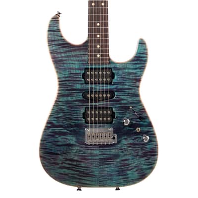 Tom Anderson Drop Top - Sheer Ultraviolet Blue with Binding - Custom Boutique Electric Guitar - NEW! image 1