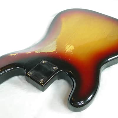 Vintage 1975 Fender P-P Precision Bass Double P-Bass Sunburst 4-Bolt Body mid-1970s image 12