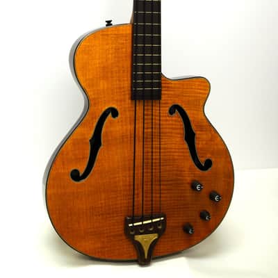 Epiphone Zenith Fretless Chambered Body Electric Bass Guitar - Antique Natural image 1