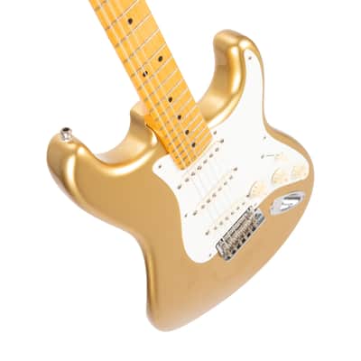 2020 Fender Lincoln Brewster Stratocaster Electric Guitar, Maple FB, Aztec Gold, LB0XXXX image 12
