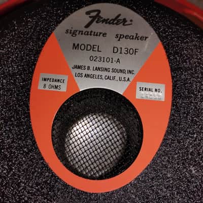 Vintage JBL Fender D130F 15", 8ohm, Speaker, Orange Basket and Label image 4