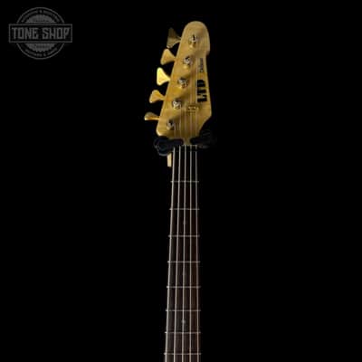 Used ESP LTD Deluxe J-1005 5-String Bass Quilted Natural w/case TSS7054 image 4